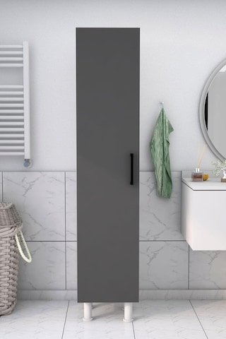 5 Raflı Banyo Boy Dolabı Beyaz Antrasit Diğer