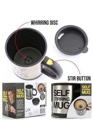 Karıştırıcı Özellikli Mikser Kupa Bardak Self Stirring Mug 5224 Çok Renkli