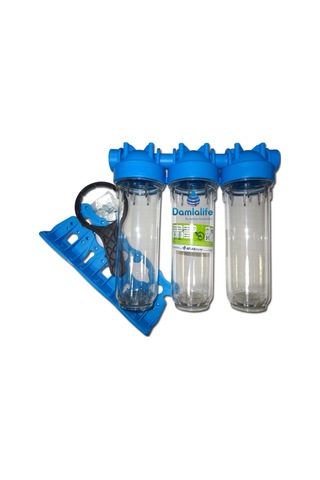 Atlas 10" Housing 3 Lü Boş Filtre Kabı Bina Girişi ve Kuyu Suyu