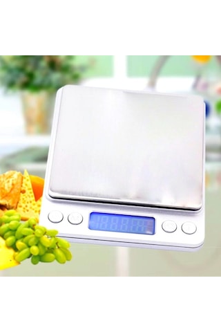 Elektronik 3 Kg Kapasiteli Dijital Hassas Kantar Mutfak Tartısı Terazi Çok Renkli