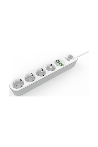 Ldnio SE4432 4xUsb Çıkışlı 4'lü Akım Korumalı Priz Beyaz