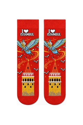 Carnaval Socks I Love İstanbul 5'li Kutulu Çorap Seti Tramvay Ve Galata 2000386