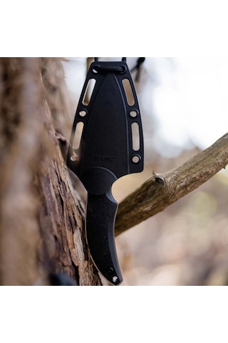 Schrade Usa Adder Fıxed Blade Boyun Kamp Bıçağı 1182521 Siyah