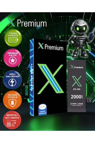 Xpremium Apple Uyumlu iPhone 5se Batarya Pil Süper Yüksek Kapasiteli Güçlendirilmiş 2000 Mah