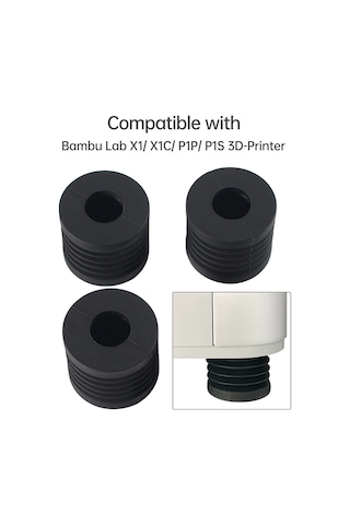 Ximistore9 Bambu Lab X1/x1c/p1p/p1s İçin 4 Adet 3d Yazıcı Lastik Ayak, 29x26mm Siyah, Sarsıntı Önleyici Ve Tamponlama Özelliği Çok Renkli