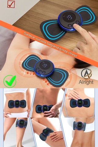 Tüm Vücut Kelebek Masaj Aleti Boyun Sırt Kol Bacak Masaj Cihazı Massage Tool Model 7457346347745 Çok Renkli