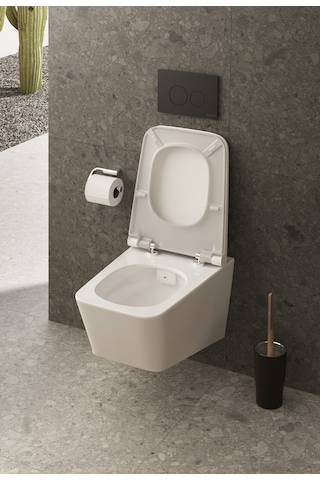VitrA Equal 119-003R009 İnce Klozet Kapağı, Yavaş Kapanır, Kolay Çıkabilir, Beyaz