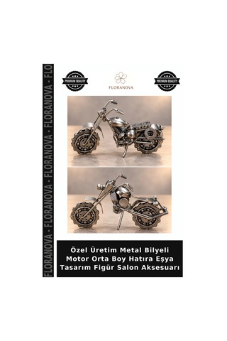 Özel Üretim Metal Bilyeli Motor Orta Boy Hatıra Eşya Tasarım Figür Salon Aksesuarı