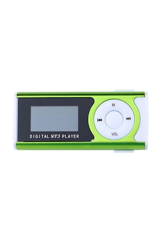 Kangvka Portatif Metal Mp3 Çalar - Mini Boyutlu, Tf Kart Desteği 16gb , Mp3/wma Formatları, Led Fener Özelliği, Yeşil Renk