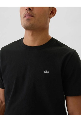 Gap 502022002 V-frch Everyday Soft Micro Logo Crew Erkek Tişört Siyah