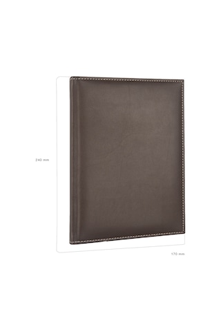 Deri Kapak Defter Ajanda Tarihsiz Kareli 17X24 Cm Siyah N11.93