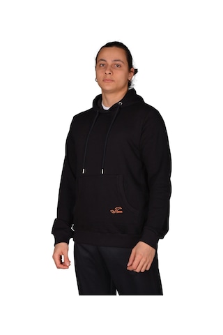 Joma Sweat Hoody Begin M - Erkek Pamuklu Siyah Sweatshirt - 42223 Siyah