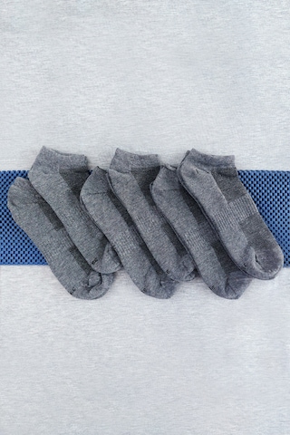 Sensu File Örgü Unisex 6'lı Patik Çorap Crp4062 Gri Grı