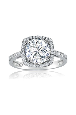 Kare Tektaş Gümüş Yüzük