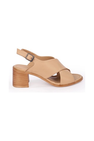Albini A-110112 Kadın Deri Sandalet Naturel Ten