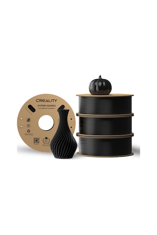Creality Resmi Hyper Pla Filament Siyah 4kg, Yüksek Hızlı Baskı İçin 3d Yazıcı Filamenti, Dayanıklı Ve Dirençli, Pürüzsüz, Çıkıntı Performansı Boyutsal Doğruluk +/-0,03 Mm, 4 Rulo