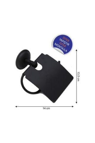 Siyah Tuvalet Kâğıtlığı | WC Kâğıtlığı | Kapaklı Kağıtlık | Lüx |