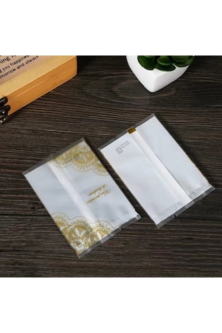 Lbsısı Ömrü 100 Adet Kalın Dantel Harfler Buzlu Gıda Bisküvi Zarf Dıy Pişirme Kek Çanta Hediye Çerez Ambalaj Düz Plastik Torba