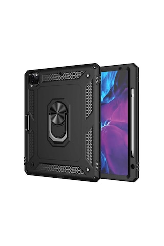 Lexroo Apple Apple iPad Uyumlu Pro 12.9 2020 4.nesil Kılıf Tablet Vega Kılıf - Siyah