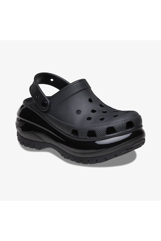 Crocs Classic Mega Crush Kadın Siyah Terlik Düz 207988 Siyah