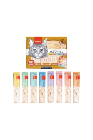 Karışık Dört Lezzetli Krema Kedi Ödülü 50x14 Gram