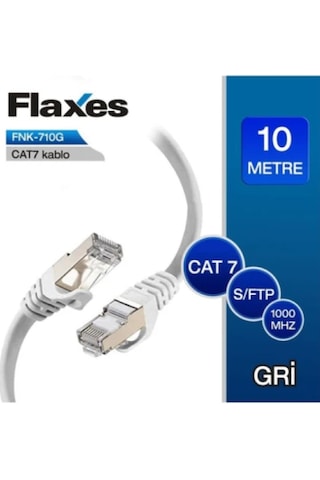 Flaxes Fnk-710g 10 Metre Cat7 Kablo Patch Kablo 10m Cat7 Kablo