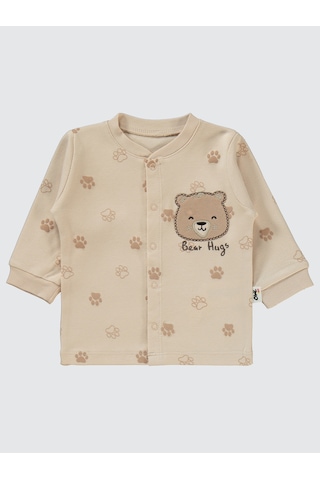 Civil Baby Erkek Bebek Pijama Takımı 1-6 Ay Fildişi Fil Dişi