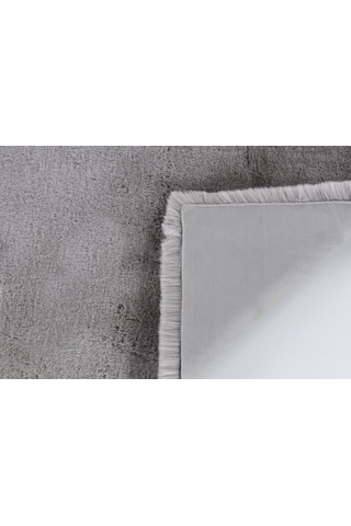 Apex Palma Gri Peluş Post Halı Gri
