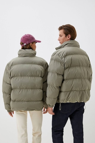 Lacoste Primaloft Neo Synthethic Fill Loose Unisex Dik Yaka Gizli Kapüşon Bol Kesim Haki Mont Haki