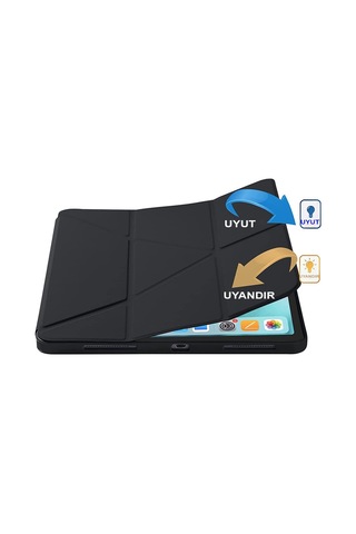 Xiaomi Redmi Pad Kılıf Kalem Bölmeli Stand Olabilen Standlı Tablet Kılıfı Kapaklı Kılıf