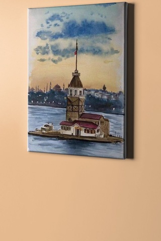 Webstyle Sayılarla Boyama Seti Kasnaklı Kız Kulesi'nin Hüznü 50 X 65 Cm