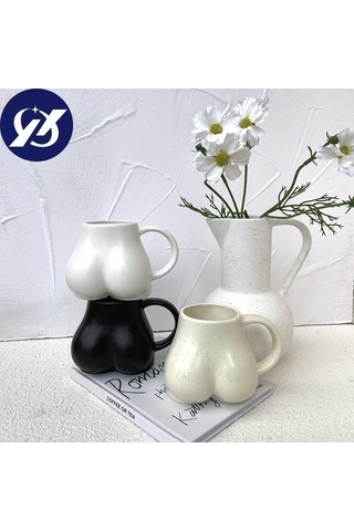 Createtech Bej Ins Fun Yaratıcı Seramik Kahve Kupa Bej