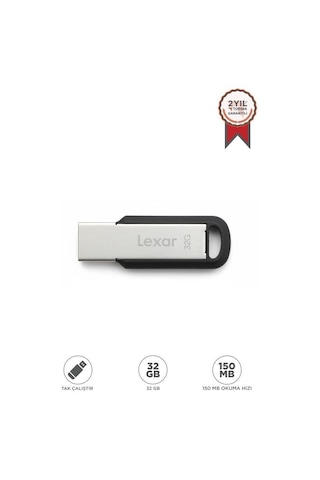Ofis Dosya Saklama Veri Aktarımı Lexar Metal Usb 3.2 Gen1 Flash Bellek 150 Mb/s 32 Gb M400