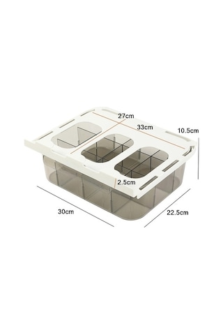 Tongxida Ev Gardırop Çekmece Tipi İç Çamaşırı Çorap Saklama Kutusu Bölmeli Şeffaf Gri Diğer Diğer