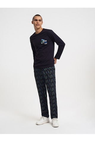 Regular Fit Erkek Pijama Siyah