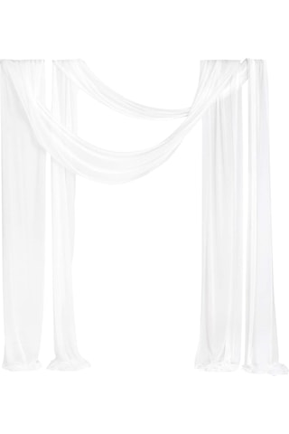 Homyl Düğün Kemeri Drapaj Masa Koşucusu Arka Plan Temalı Beyaz