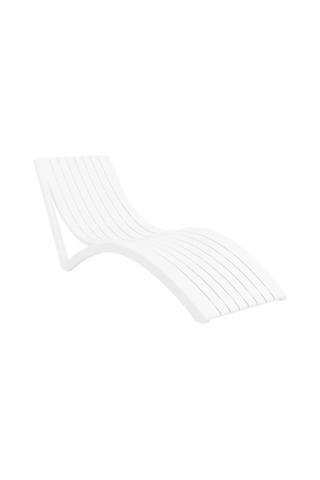 Omnipazar Trk-087 Siesta Lüks Ergonomik Slim Tasarım Şezlong Beyaz Beyaz