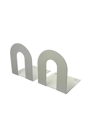 2'li Metal Kitap Desteği, Beyaz Dekoratif Aksesuar