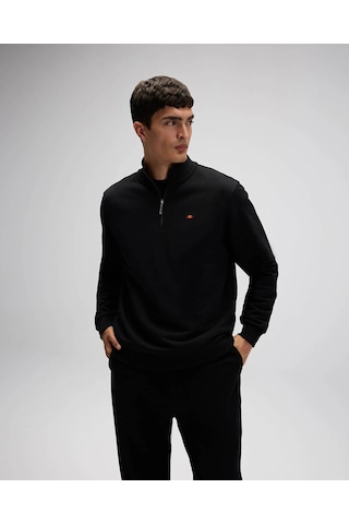 Ellesse Yarım Fermuarlı Siyah Erkek Sweatshirt Em580 Siyah