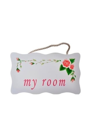 Zmc Bilişim Decotown My Room Benim Odam Dekoratif Çiçek Desenli Kapı Askısı Çok Renkli