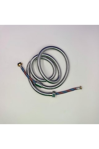 Duş Hortumu Krom 360 Dönen Full Çelik Prinç krom