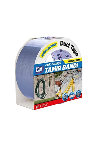Boss Tape Kanal Tamir Bandi, 50 Metre Uzunluk X 48 Mm Kalinlik, Gri