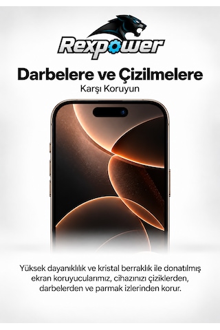 Apple iPhone 16 Uyumlu 9h Hd+ Cam Ekran Koruyucu