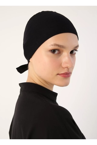 Dikişli Bağlamalı Penye Siyah Bone Siyah