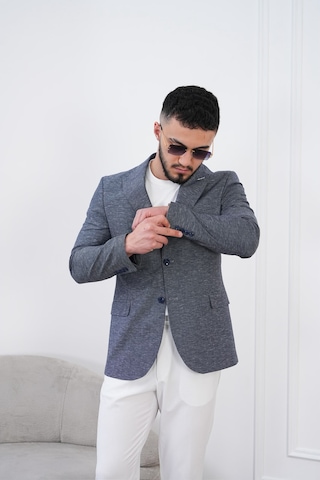 Dupont Classics Dupont Keten Slim Fit 6 Drop Sivri Yaka Çift Yırtmaçlı Erkek Blazer Ceket Koyu Lacivert