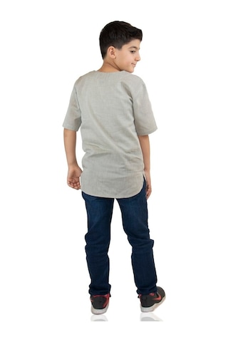 Eliş Şile Bezi Kısa Kol Şile Bezi Zımbalı Erkek Çocuk Tshirt Taş 3031