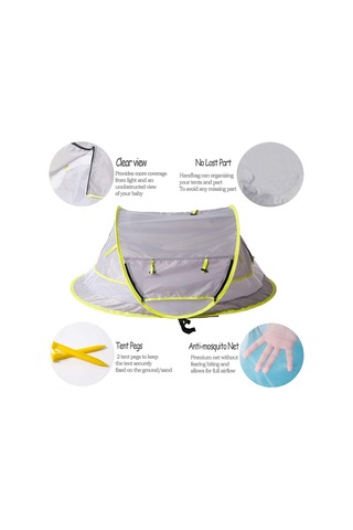 Tenfowee Çocuklar İçin Çevik Çadır: Uv50+ Koruma, Tencere Açılışlı, Konforlu Ağaç Ağacı, Gri Renk Gri