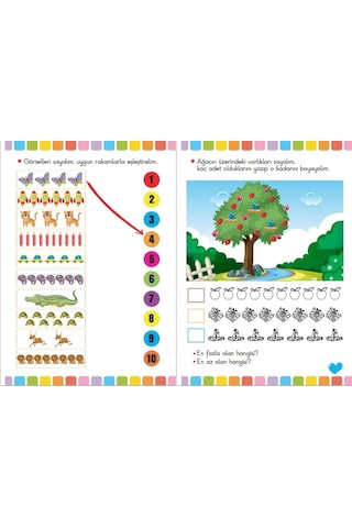 4 - 5 - 6 Yaş Okul Öncesi Matematik Çalışmaları Seti 5 Kitap