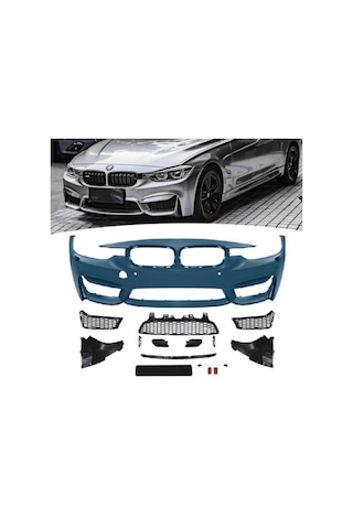Bmw 3 Serisi F30 M3 Ön Tampon Komple Set Panjurlu Sis Yuvasız 2012- 2017 Arası Uyumlu