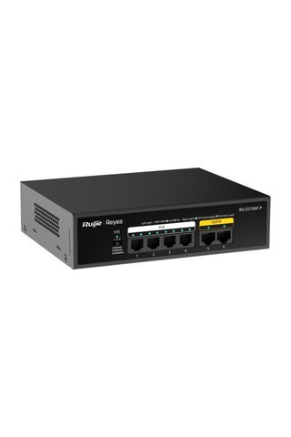 Ruıjıe Reyee Rg-es106f-p 6 Port Megabit Tak Çalıştır Switch, 2 Fast Ethernet Uplink, 4 Port Poe+ 54
